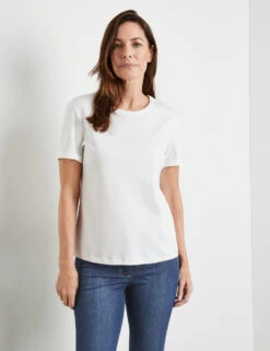 Gerry Weber Schlichtes T-Shirt Mit Logostickerei