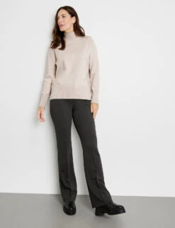 Gerry Weber Softer Pullover Mit Turtleneck Und Verlängertem Rückenteil -Feine Mode softer pullover mit turtleneck und verlaengertem rueckenteil 102