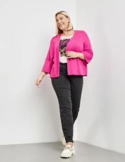 Strickjacke Mit 3/4 Arm -Feine Mode strickjacke mit 34 arm 102