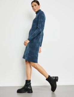 Gerry Weber Strickkleid Mit Rollkragen Und Strick-Muster -Feine Mode strickkleid mit rollkragen und strick muster 102