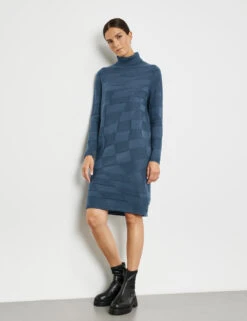 Feine Mode 38 Gerry Weber Strickkleid Mit Rollkragen Und Strick-Muster