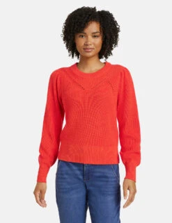 Taifun Strickpullover Mit Pointelle-Details -Feine Mode strickpullover mit pointelle details 01