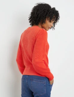 Taifun Strickpullover Mit Pointelle-Details -Feine Mode strickpullover mit pointelle details 104