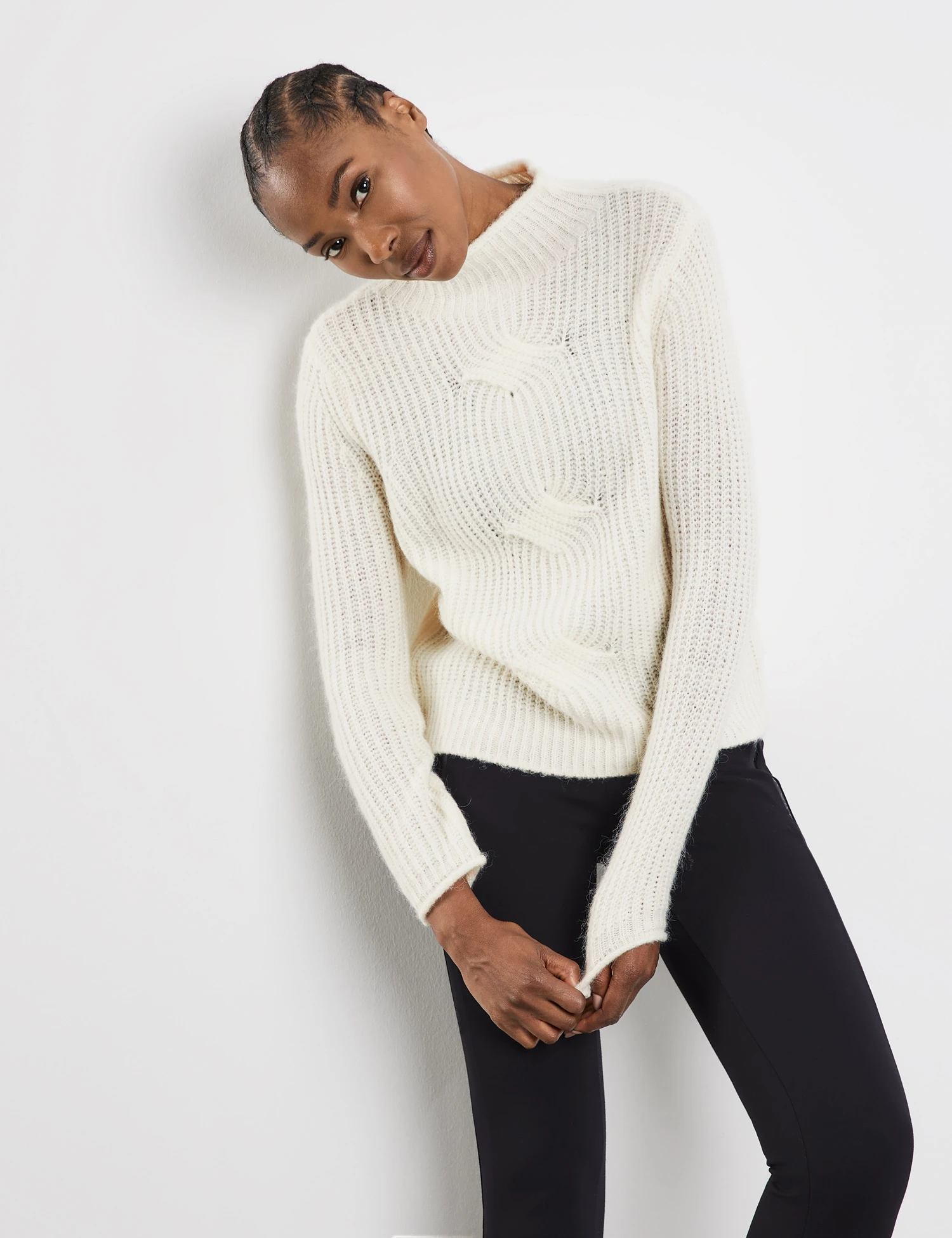 Gerry Weber Strickpullover Mit Stehkragen Und Zopfmuster 3 Gerry Weber Strickpullover Mit Stehkragen Und Zopfmuster