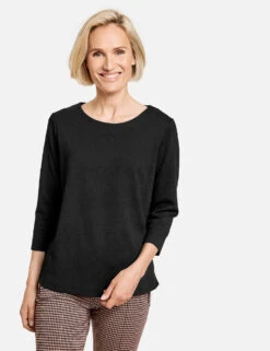 Gerry Weber Sweatshirt Mit Jacquard-Struktur -Feine Mode sweatshirt mit jacquard struktur 01