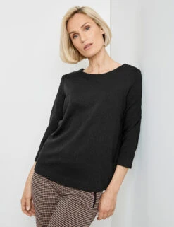 Gerry Weber Sweatshirt Mit Jacquard-Struktur -Feine Mode sweatshirt mit jacquard struktur 105