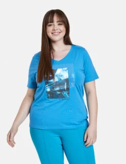 T-Shirt Mit Frontprint -Feine Mode t shirt mit frontprint 01