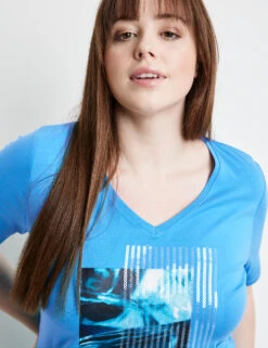 T-Shirt Mit Frontprint -Feine Mode t shirt mit frontprint 100