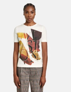 Gerry Weber T-Shirt Mit Frontprint Und Wording -Feine Mode t shirt mit frontprint und wording 01