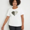T-Shirt Mit Herz-Print 1 T-Shirt Mit Herz-Print -Feine Mode t shirt mit herz print 110