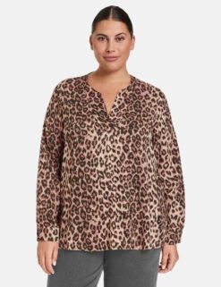 Tunika Mit Leo-Print -Feine Mode tunika mit leo print 01