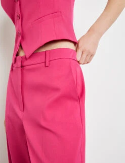 Taifun Weite Hose Mit Bügelfalten Wide Leg -Feine Mode weite hose mit buegelfalten wide leg 100