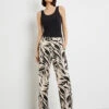 Taifun Weite Hose Mit Print Wide Leg -Feine Mode weite hose mit print wide leg 110