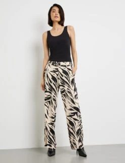 Taifun Weite Hose Mit Print Wide Leg