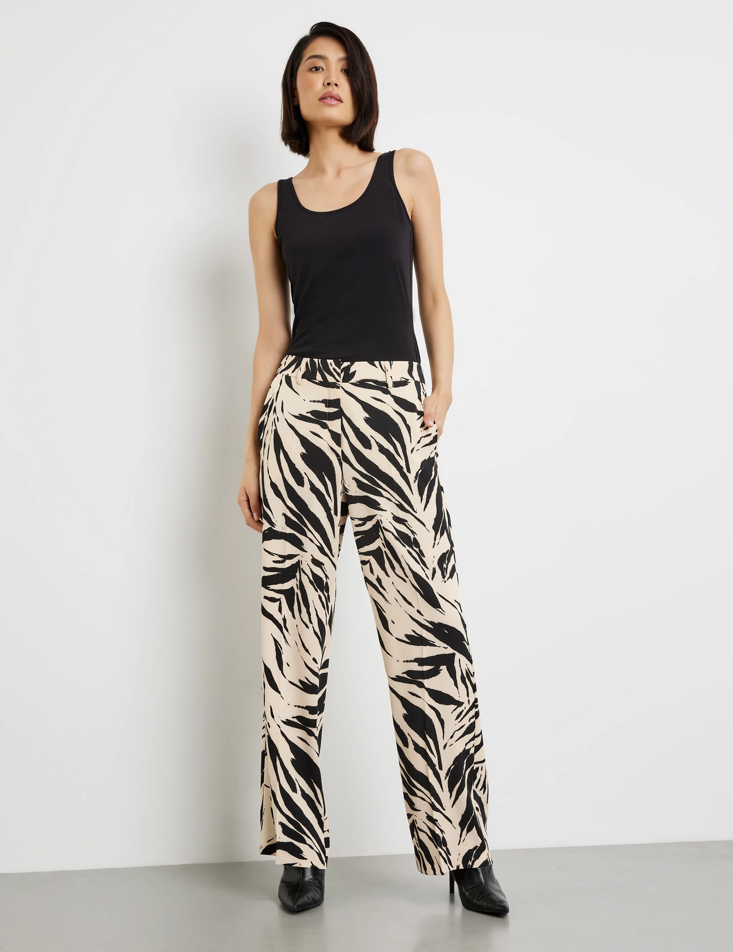 Taifun Weite Hose Mit Print Wide Leg 3 Taifun Weite Hose Mit Print Wide Leg