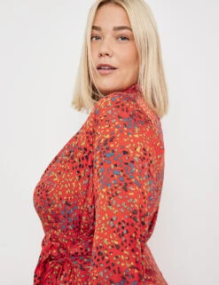 Wickelkleid Mit Knoten-Detail -Feine Mode wickelkleid mit knoten detail 100