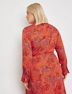 Wickelkleid Mit Knoten-Detail -Feine Mode wickelkleid mit knoten detail 104