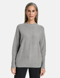 Gerry Weber Wollpullover Mit Strick-Mix -Feine Mode wollpullover mit strick mix 01