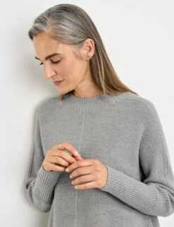 Gerry Weber Wollpullover Mit Strick-Mix -Feine Mode wollpullover mit strick mix 100