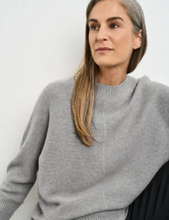 Gerry Weber Wollpullover Mit Strick-Mix -Feine Mode wollpullover mit strick mix 102
