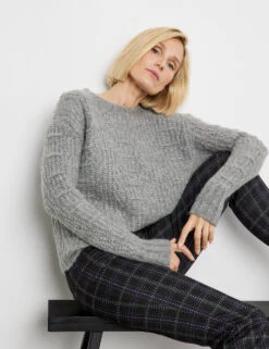 Gerry Weber Wollpullover Mit Struktur-Strick -Feine Mode wollpullover mit struktur strick 102